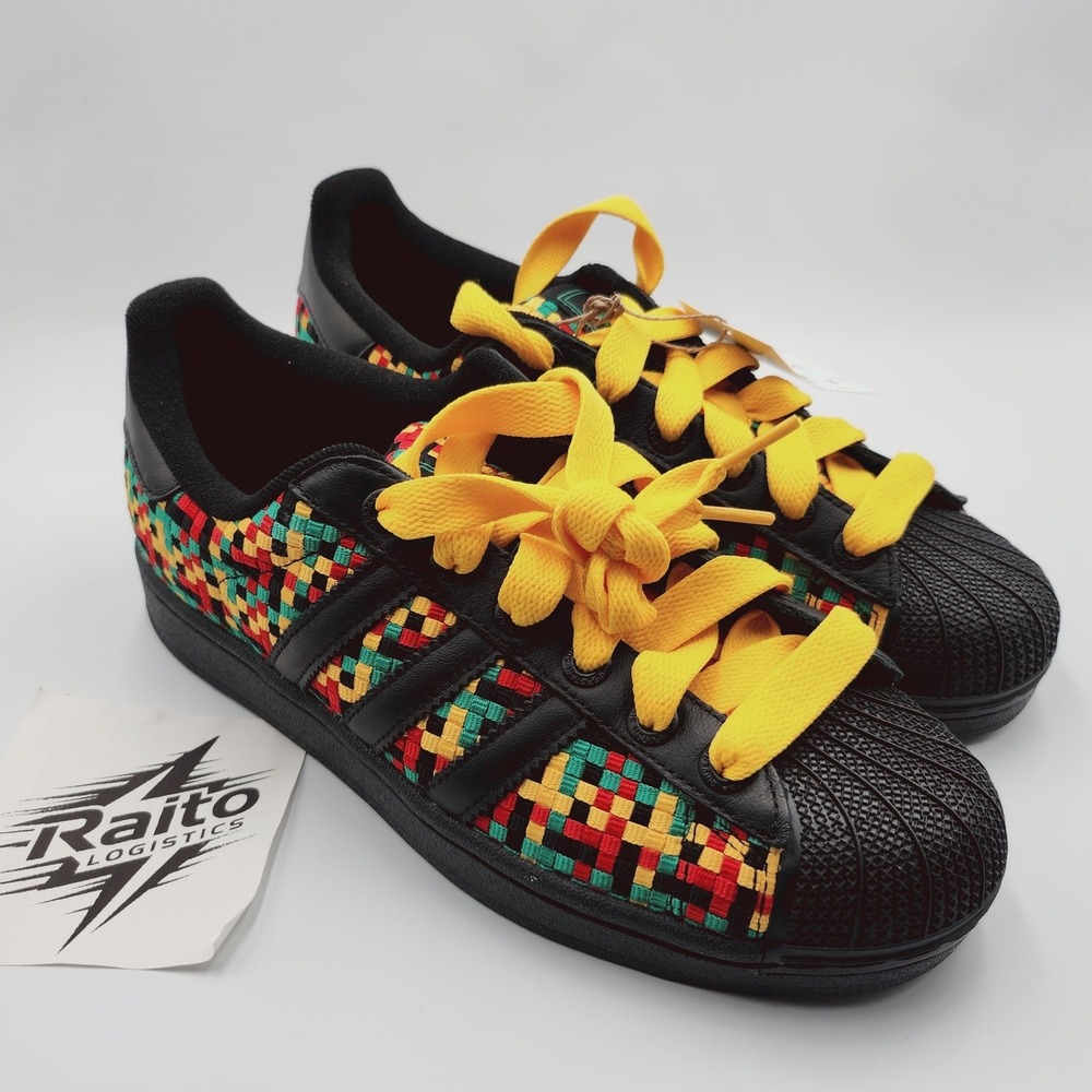Mens Size 8 Adidas Sneakers Superstar II Bob Marley Jamaica Lace Up IH9785